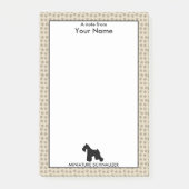 Speciaal en aangepast kleurenminiatuur Schnauzer Post-it® Notes (Voorkant)