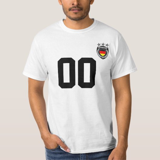 Speciaal en Gepersonaliseerd Duitsland Sport Jerse T-shirt (Voorkant)