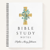 Speciaal Eucalyptus Religious Cross - Notitieboek (Voorkant)