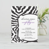 SPECIAAL EVENEMENT UITNODIGINGEN :: super zebra 4P (Staand voorkant)