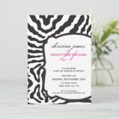 SPECIAAL EVENEMENT UITNODIGINGEN :: super zebra 6P (Staand voorkant)