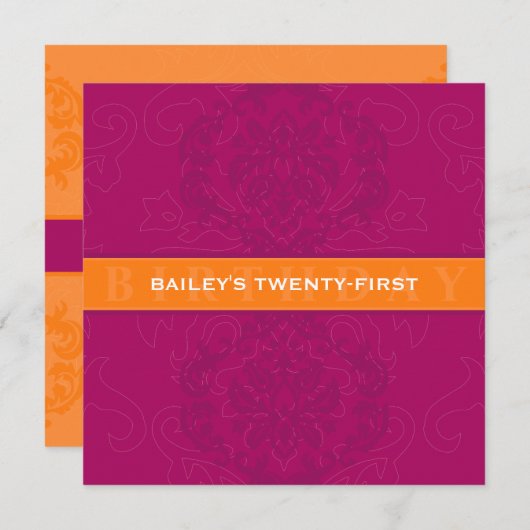 SPECIAAL EVENEMENT UITNODIGT :: finesse 4SQ Kaart (Voorkant / Achterkant)