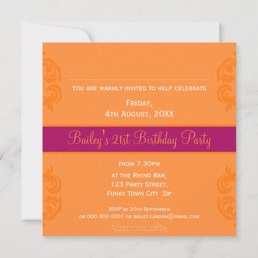 SPECIAAL EVENEMENT UITNODIGT :: finesse 4SQ Kaart (Achterkant)