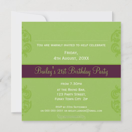 SPECIAAL EVENEMENT UITNODIGT:: finesse 6SQ Kaart (Achterkant)