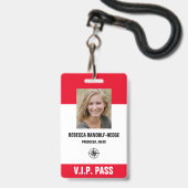 SPECIAAL EVENEMENT V.I.P. PASS - Foto I.D. Badge (Voorzijde met lanyard)
