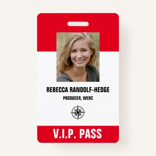 SPECIAAL EVENEMENT V.I.P. PASS - Foto I.D. Badge (Voorkant)