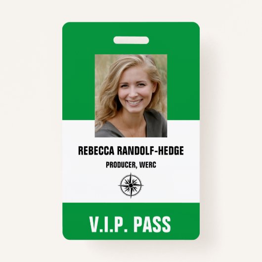 SPECIAAL EVENEMENT V.I.P. PASS - Foto I.D. Badge (Voorkant)