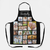 Speciaal FAMILIEKCHEF 18 Foto Collage Black Schort (Voorkant)