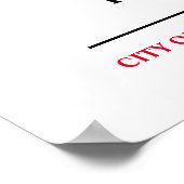 Speciaal familienaam Street Sign Wall Poster (Hoek)