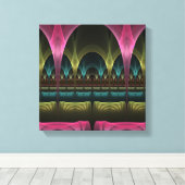 Speciaal Fantasy Patroon Abstract Kleurrijke Fract Canvas Afdruk (Insitu (Houten vloer))