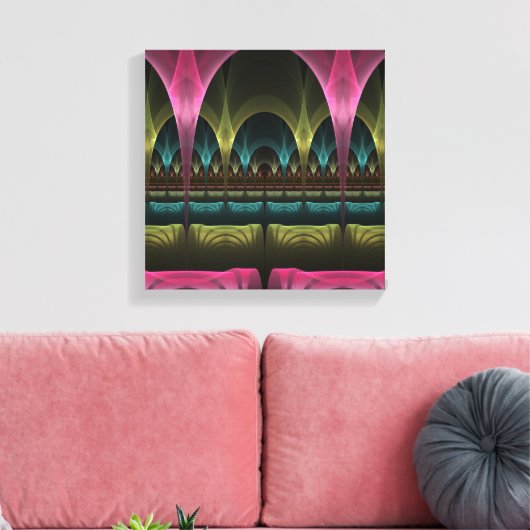 Speciaal Fantasy Patroon Abstract Kleurrijke Fract Canvas Afdruk (Insitu (Woonkamer))