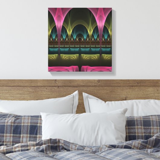 Speciaal Fantasy Patroon Abstract Kleurrijke Fract Canvas Afdruk (Insitu (Slaapkamer))