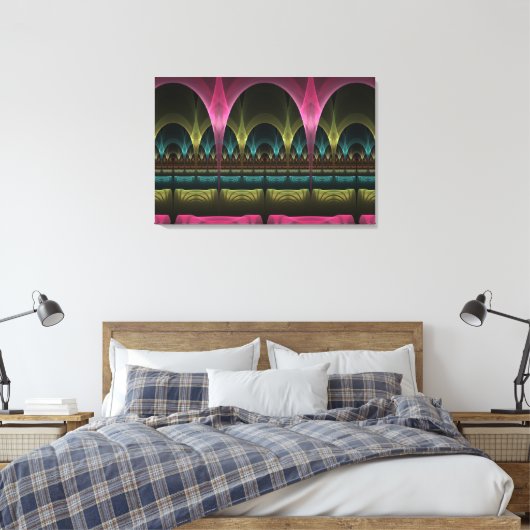 Speciaal Fantasy Patroon Abstract Kleurrijke Fract Canvas Afdruk (Insitu (Slaapkamer))