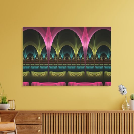Speciaal Fantasy Patroon Abstract Kleurrijke Fract Canvas Afdruk (Insitu (Woonkamer))