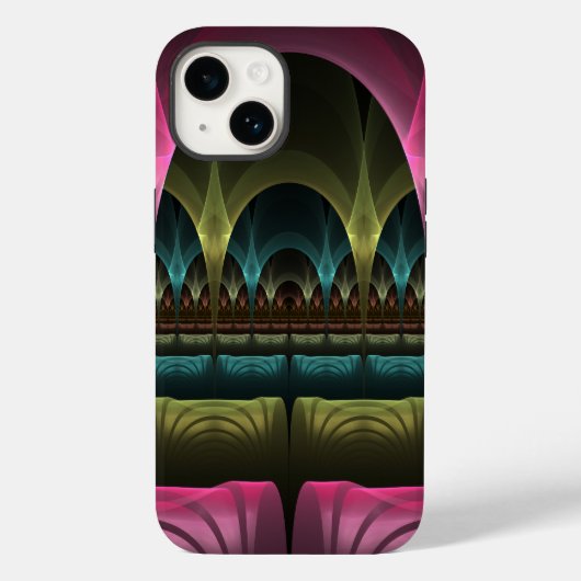 Speciaal Fantasy Patroon Abstract Kleurrijke Fract Case-Mate iPhone Case (Achterkant)