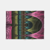 Speciaal Fantasy Patroon Abstract Kleurrijke Fract Fleece Deken (Voorkant (Horizontaal))