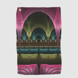 Speciaal Fantasy Patroon Abstract Kleurrijke Fract Golfhanddoek