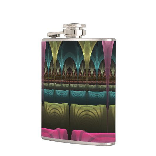 Speciaal Fantasy Patroon Abstract Kleurrijke Fract Heupfles (Links)