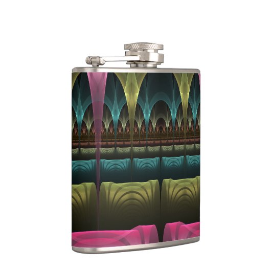 Speciaal Fantasy Patroon Abstract Kleurrijke Fract Heupfles (Rechts)