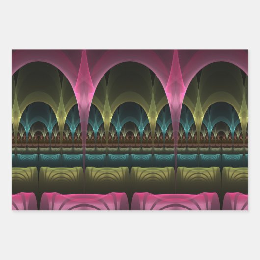 Speciaal Fantasy Patroon Abstract Kleurrijke Fract Inpakpapier Vel (Voorkant 2)