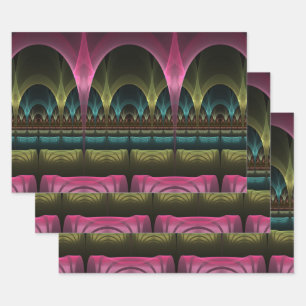 Speciaal Fantasy Patroon Abstract Kleurrijke Fract Inpakpapier Vel