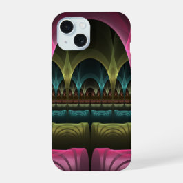 Speciaal Fantasy Patroon Abstract Kleurrijke Fract iPhone 15 Case