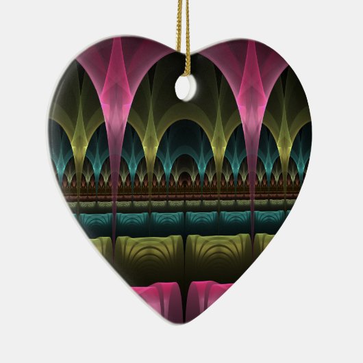 Speciaal Fantasy Patroon Abstract Kleurrijke Fract Keramisch Ornament (Rechts)