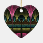 Speciaal Fantasy Patroon Abstract Kleurrijke Fract Keramisch Ornament (Achterkant)