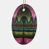 Speciaal Fantasy Patroon Abstract Kleurrijke Fract Keramisch Ornament (Links)