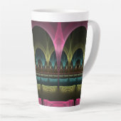 Speciaal Fantasy Patroon Abstract Kleurrijke Fract Latte Mok (Rechterhoek)