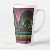 Speciaal Fantasy Patroon Abstract Kleurrijke Fract Latte Mok (Rechts)