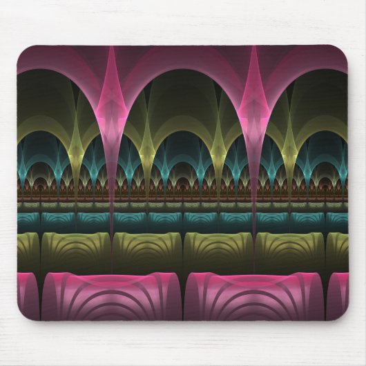 Speciaal Fantasy Patroon Abstract Kleurrijke Fract Muismat (Voorkant)