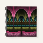 Speciaal Fantasy Patroon Abstract Kleurrijke Fract Notitieboek (Voorkant)