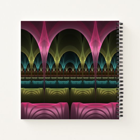Speciaal Fantasy Patroon Abstract Kleurrijke Fract Notitieboek (Achterkant)