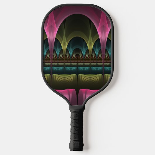 Speciaal Fantasy Patroon Abstract Kleurrijke Fract Pickleball Paddle (Achterkant)