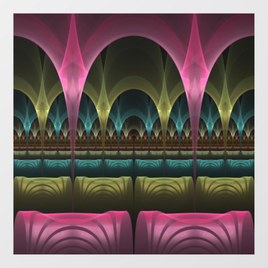 Speciaal Fantasy Patroon Abstract Kleurrijke Fract Raamsticker (Vel)