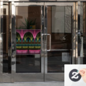 Speciaal Fantasy Patroon Abstract Kleurrijke Fract Raamsticker (Kantoordeur)