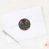 Speciaal Fantasy Patroon Abstract Kleurrijke Fract Ronde Sticker (Envelop)