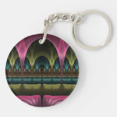 Speciaal Fantasy Patroon Abstract Kleurrijke Fract Sleutelhanger (Achterkant)