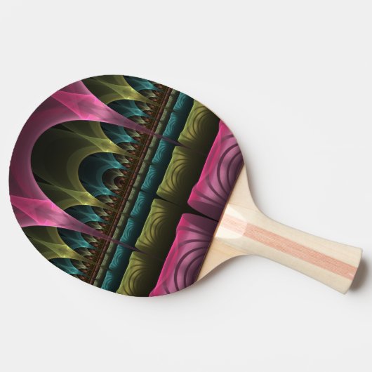 Speciaal Fantasy Patroon Abstract Kleurrijke Fract Tafeltennisbatje (Zijkant)