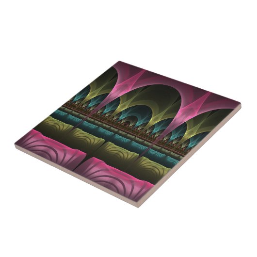 Speciaal Fantasy Patroon Abstract Kleurrijke Fract Tegeltje (Zijkant)