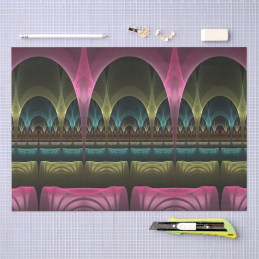 Speciaal Fantasy Patroon Abstract Kleurrijke Fract Tissuepapier (Craft)