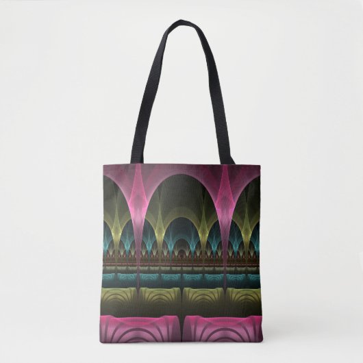 Speciaal Fantasy Patroon Abstract Kleurrijke Fract Tote Bag (Voorkant)