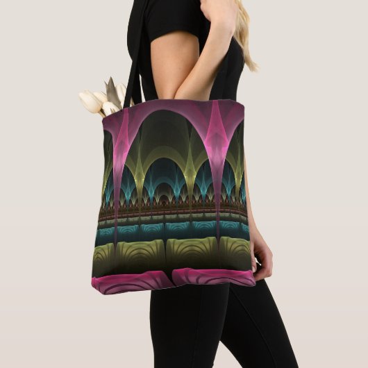 Speciaal Fantasy Patroon Abstract Kleurrijke Fract Tote Bag (Dichtbij)