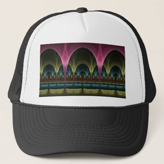 Speciaal Fantasy Patroon Abstract Kleurrijke Fract Trucker Pet (Voorkant)