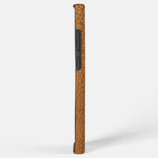 Speciaal Faux bruin leder met naam Samsung Galaxy Hoesje (Rechterkant)