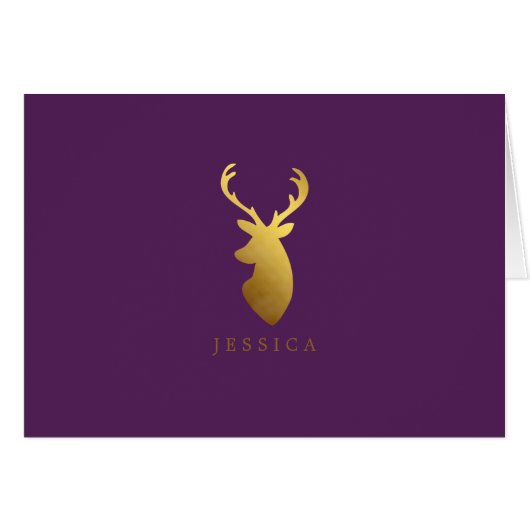 Speciaal Faux Gold Foil Deer Head (Voorkant Horizontaal)