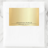 Speciaal Faux Gold Metallic look voegt tekst toe Rechthoekige Sticker (Tas)