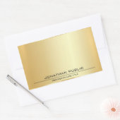 Speciaal Faux Gold Metallic look voegt tekst toe Rechthoekige Sticker (Envelop)
