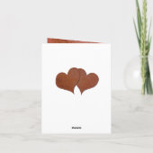 Speciaal Faux Leather 3rd Wedding Jubileum Kaart (Achterkant)